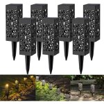 Ensemble de 6 lampes solaires d'extérieur pour jardin, maison, villa, pelouse, lumières creuses au sol, ... Ensemble de 6 lampes solaires d'extérieur pour jardin, maison, villa, pelouse, lumières creuses au sol, ...