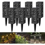 Ensemble de 6 lampes solaires d'ext�rieur pour jardin, maison, villa, pelouse, lumi�res creuses au sol, ...