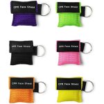 Ensemble de 6 masques respiratoires avec porte - cl�s, masque de premiers secours pour la r�animation ...