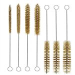 Ensemble de 7 brosses  tubes en laiton, bouteilles, mtalliques pour le nettoyage, nettoyeur tuyaux ...
