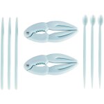 Ensemble de 8 pinces � crabe et outils - pinces � homard, pinces � pattes de crabe, outils pour la pr�paration ...