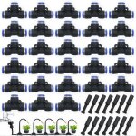 Ensemble d'accessoires pneumatiques 42 pi�ces, kit de connecteurs enfichables comprenant des raccords ...
