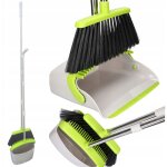 Ensemble balai et pelle pet � lazy � 98 cm / 27, 5 x 24, 5 cm gris - vert
