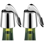 Ensemble de bouchons pour bouteilles de vin - bouchons en acier inoxydable avec joint en silicone