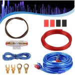 Ensemble de c�bles d'amplificateur de voiture 8ga ampli audio c�blage d'amplificateur de subwoofer