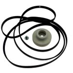 Ensemble courroie 1965h6 + poulie (reducteur) (57x0545, 57x2507) s�che - linge brandt vedette, thomson, ...