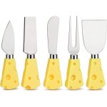 Shining house - ensemble de couteaux  fromage, 5 pcs couteaux  fromage en acier inoxydable mini couteaux ...