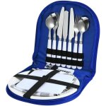 Ensemble de couverts de camping, ensemble de vaisselle de camping 12 pi�ces avec couteau, fourchette, ...