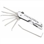 Ensemble de crochetage de serrure pliable 7 en 1 ensemble de crochets de verrouillage en acier inoxydable ...