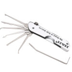 Ensemble de crochetage de serrure pliable 7 en 1 ensemble de crochets de verrouillage en acier inoxydable ...