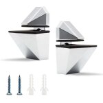 Ensemble de deux clips en verre, support d'�tag�re en verre r�glable, clip pour miroir de salle de bain, ...