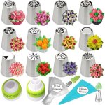 Ensemble de douilles russes kit de fournitures de d�coration de gateau ensemble de pointes de glaage ...