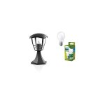 Ensemble d'�clairage ext�rieur philips mygarden creek : applique murale noire ip44 + ampoule led ultra ...