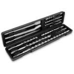 Ensemble de forets et burins sds - plus - 12 pi�ces - universel coffret de rangement inclus - vonroc