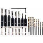 Ensemble de forets � charni�re, 16 m�ches auto - centrantes en acier rapide pour porte en bois, fen�tre, ...