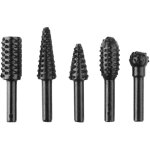 Ensemble de fraises rotatives en acier avec poign�e pour meulage du bois, ensemble de 5 forets