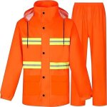 Ensemble impermable  l'eau haute visibilit rflchissant robuste outdoor all sports rain set xl pour ...