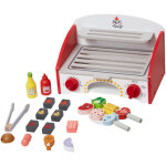 Mophorn - ensemble de jeu de barbecue pour enfants, ensemble de grill en bois avec feu de carbone raliste, ...