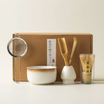 Ensemble matcha 5 pi�ces avec fouet, tasse, infuseur et cuill�re, kit de base pour la pr�paration du ...