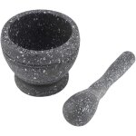 Ensemble mortier et pilon, mortier pilon cuisine, broyeur manuel en plastique, bol de broyage 2 en 1 ...