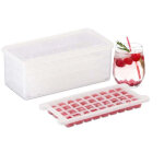 Ensemble de moules a glacons avec boite et couvercle