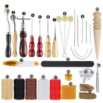 Ensemble d'outils en cuir 30 pi�ces pour chaussures en cuir, sacs, ceintures, couture en cuir