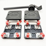 Ensemble d'outils de d�m�nagement noir 5 pi�ces avec roues universelles, pour d�placer des meubles et ...