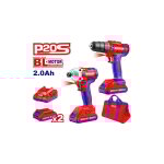 Pack perceuse visseuse  percussion + visseuse  chocs moteur brushless sans fil emtop 20v avec 1 chargeur ...