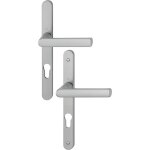 Ensemble poign�es pour portes - fen�tres hamburg plaque �troite - carr� de 7 - entraxe 70 mm - epaisseur ...