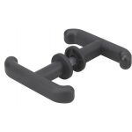Ensemble de poign�es pour porte de garage, carr� 8mm, noir - thirard