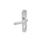 Ensemble de poign�es de porte logio - assa abloy vachette argent 195 mm anodis� porte pali�re bec de ...