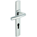 Ensemble de poign�e ?scult? sur plaque - bezault - platine - plaque 215 x 41 mm - entraxe de fixation ...