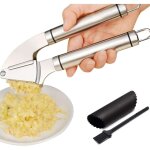Ensemble presse - ail haut de gamme - hachoir � viande, broyeur et �plucheur en acier inoxydable grande ...