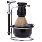 Ensemble de rasage - kit de rasage manuel + support de pied en acier inoxydable + brosse + bol à poils ... Ensemble de rasage - kit de rasage manuel + support de pied en acier inoxydable + brosse + bol à poils ...
