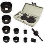 Ensemble de scies cloches 8 pi�ces, mandrins, lame de scie pour bois, plaques de pl�tre, plastique (1 ...