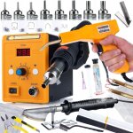 Ensemble station de soudage 858d + agrafeuse + fer � souder + mat�riaux + buses + flux + grilles