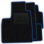 Ensemble de tapis de sol en velours pour bmw mini cooper r50 i 2001 - 2006 - finition bleue