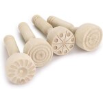 Ensemble de timbres en argile en bois, timbres de pâte à modeler en bois, outils de poterie à manche ... Ensemble de timbres en argile en bois, timbres de pâte à modeler en bois, outils de poterie à manche ...