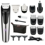 Ensemble tondeuse et rasoir, métal, 5 en 1, usb, noir Ensemble tondeuse et rasoir, métal, 5 en 1, usb, noir
