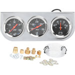 Ensemble triple de jauges universel 12v pour voiture, bateau, camion : temp�rature eau, pression huile, ...