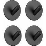 Lot de 4 crochets collants noirs résistants, en acier inoxydable pour peignoir, grands crochets pour ... Lot de 4 crochets collants noirs résistants, en acier inoxydable pour peignoir, grands crochets pour ...
