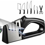Aiguiseur couteaux professionnel, aiguiseur couteaux 4 en 1, aff�teurs manuels knife sharpener avec base ...