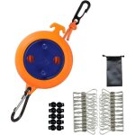 Ensoleill� corde � linge r�tractable pour camping, portable, corde � linge de voyage, 7, 9 m avec pinces ...