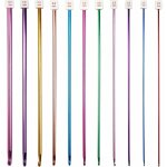 Crochets de tricot aluminium, aiguilles  tricoter kit crochet tunisien multicolores en alumine crochet ...