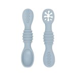 Cuillère en silicone pour bébé, 2pcs cuillères bébé apprentissage ustensile d'apprentissage adapté à ... Cuillère en silicone pour bébé, 2pcs cuillères bébé apprentissage ustensile d'apprentissage adapté à ...