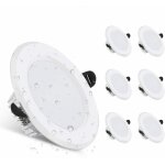 Kit 6 spots  encastrer fixe led 3000k 600lm ip44, ensoleill