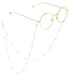 Lgante chane  lunettes pratique cordon snile argent