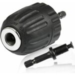 Mandrin de perceuse, mandrin sans cl� 0. 8 - 10mm, mandrin � serrage rapide 3 / 8' - 24unf, mandrin porte ...