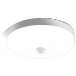 Ensoleille - plafonnier led detecteur de mouvement 12w 1500lm 6500k blanc froid ip56 tanche rond lampe ...
