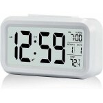 Ensoleille - r�veil digital r�veil matin, horloge num�rique r�veil � pile silencieux pour enfants adultes ...
